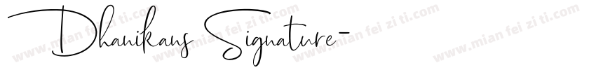Dhanikans Signature字体转换